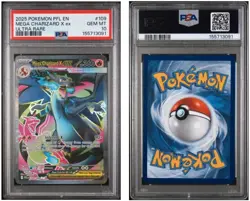 2025 POKEMON PFL EN PHANTASMAL FLAMES ULTRA RARE #109 MEGA CHARIZARD X EX PSA 10 - Image 1