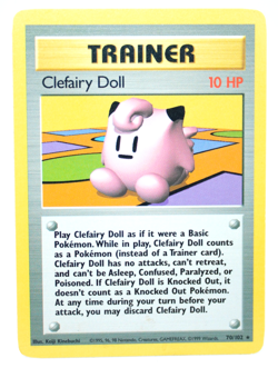 Clefairy Doll 70/102 Rare Unlimited Base Set 1999 - Pokemon Card TCG (LP) - Image 1