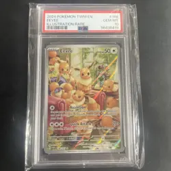 Pokemon 2024 Eevee 188/167 Full Art IR Twilight Masquerade GEM MINT PSA 10 - Image 1