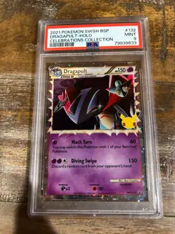 POKEMON 2021 Celebrations Classic Coll DRAGAPULT Holo #132 PSA 9 Mint Promo - Image 1