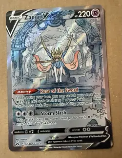 Zacian V GG48/GG70 Crown Zenith Galarian Gallery Ultra Rare Full Art Holo - Image 1