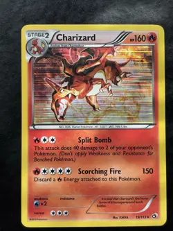 Pokemon TCG Charizard Legendary Treasures 19/113 Holo Rare LP - Image 1
