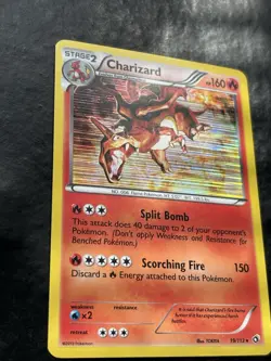 Pokemon TCG Charizard Legendary Treasures 19/113 Holo Rare LP - Image 2