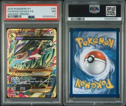 2015 POKEMON XY ANCIENT ORIGINS #98 FULL ART/M RAYQUAZA EX PSA 7 - Image 3