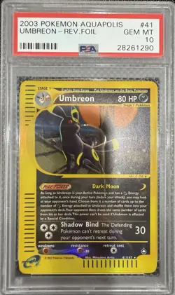 Umbreon Reverse Foil #41/147 - 2003 Pokemon Aquapolis - PSA 10 !! LOW POP 32 !! - Image 1