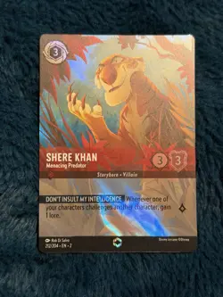 Disney Lorcana TCG Rise of the Floodborn Shere Khan Enchanted Card 212/204 - Image 1