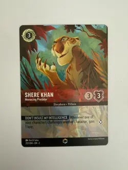 Disney Lorcana TCG Rise of the Floodborn Shere Khan Enchanted Card 212/204 - Image 1