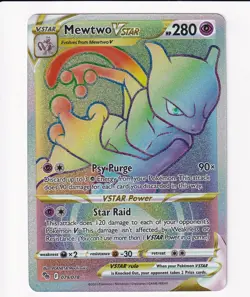 Pokemon TCG Mewtwo Vstar 079/078 Pokemon Go Holo Secret Rare NM - Image 1
