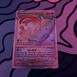Pokemon TCG Mewtwo VSTAR Rainbow Secret Holo Card 079/078 Pokemon Go - Image 2