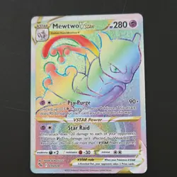 Pokemon Mewtwo VSTAR Secret Rare Full Art Holo 079/078 Pokemon GO 280 HP - Image 1