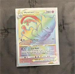 Pokemon Mewtwo VSTAR Secret Rare Full Art Holo 079/078 Pokemon GO 280 HP - Image 1
