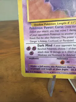 Gengar 20/62 Fossil Rare Non Holo HP - Image 5