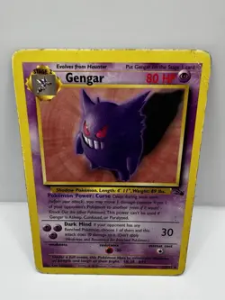 Pokemon Gengar TCG Card 20/62 Fossil Non-Holo Rare Unlimited - Image 1