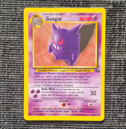 Pokemon TCG Fossil Gengar 20/62 Non- Holo Rare 1999 English 80 HP Unlimited - Image 1