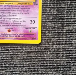 Pokemon TCG Fossil Gengar 20/62 Non- Holo Rare 1999 English 80 HP Unlimited - Image 3