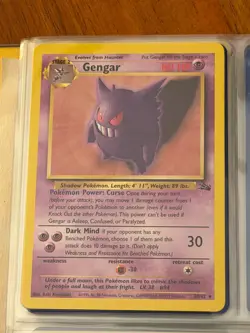 Gengar 20/62 Fossil Unlimited Rare 1999 Excellent Never Played Non Holo - Image 1