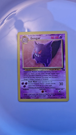 Gengar 20/62 Fossil Unlimited Rare 1999 Excellent Never Played Non Holo - Image 2