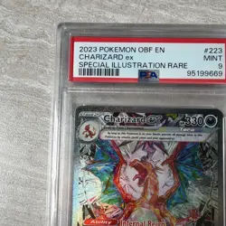 Pokemon Charizard ex SV03 Obsidian Flames 223/197 SIR Holo PSA 9 2023 - Image 5