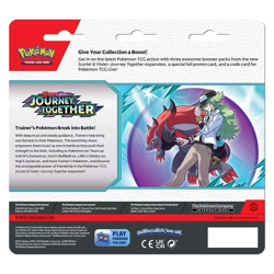 [AUS] Pokemon TCG Journey Together 3-Pack Booster Blister Pack *NEW & SEALED* - Image 2