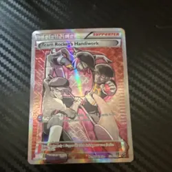 Pokemon Team Rocket's Handiwork Full Art Trainer 124/124 Fates Collide Holo - Image 1