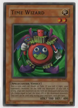 Yugioh Time Wizard DL1-E001 Super Rare European Duelist League Series Promo NM - Image 1