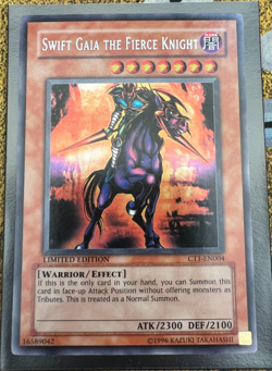 Yugioh Swift Gaia the Fierce Knight CT1-EN004 Secret Rare - Super MISPRINT NM - Image 1