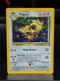Pokemon TCG Jungle Pidgeot Holo Rare (8/64) Unlimited (Moderate/Heavy Play) - Image 1