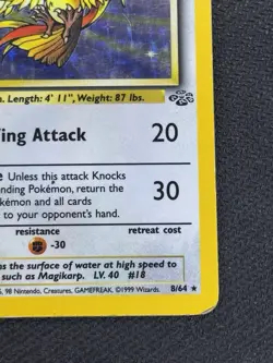 Pokemon TCG Pidgeot Jungle Holo Card 8/64 Unlimited Rare - Image 4