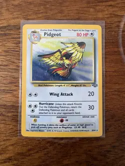 Pokemon Pidgeot TCG Holo Rare Card 8/64 Jungle Unlimited Vintage - Image 1