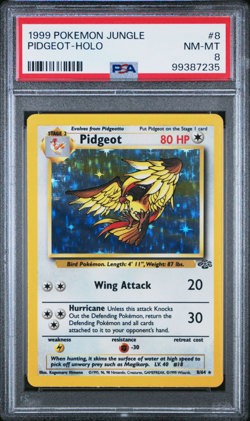 Pokemon TCG Pidgeot Jungle 8/64 Holo Unlimited Holo Rare - Image 1