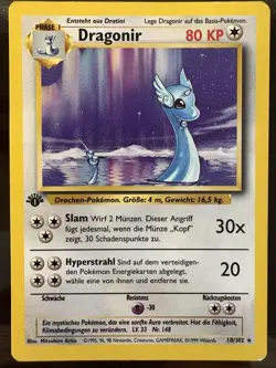 1999 Pokemon 1st Edition Dragonair German Base Set 18/102 - Image 1