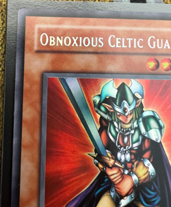 Yugioh Obnoxious Celtic Guard CT1-EN006 Secret Rare - Super MISPRINT NM - Image 2