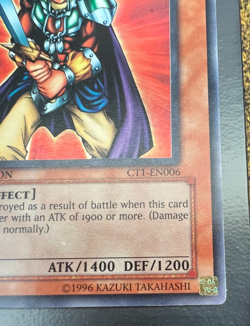 Yugioh Obnoxious Celtic Guard CT1-EN006 Secret Rare - Super MISPRINT NM - Image 4