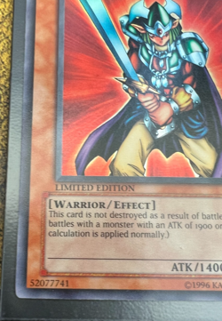 Yugioh Obnoxious Celtic Guard CT1-EN006 Secret Rare - Super MISPRINT NM - Image 5
