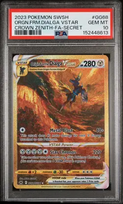 Origin Forme Dialga VSTAR (Secret) GG68/GG70 Crown Zenith: Galarian Gallery Holo - Image 1