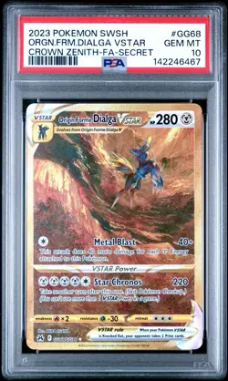 Origin Forme Dialga VSTAR Crown Zenith Galarian Gallery Holo PSA 10 GG68/GG70 - Image 1