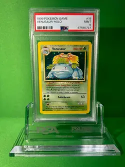 1999 POKEMON GAME BASE SET 15/102 VENUSAUR-HOLO PSA 9 - Image 1