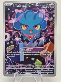 Misdreavus Full Art Rare Holo 233/217 ME: Ascended Heroes Pokemon TCG NM - Image 2