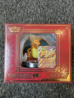 Pokemon TCG Charizard ex Super-Premium Collection Figure & 3 Promos Cards + Box - Image 1