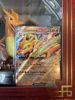 Pokemon TCG Charizard ex Super-Premium Collection Figure & 3 Promos Cards + Box - Image 2