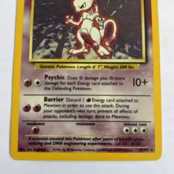 POKEMON CARD WOTC 1999 MEWTWO HOLO BASE SET CARD RARE 10/102 EX-NM - Image 3