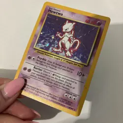 Pokemon Card Mewtwo Holo Base Set 10/102 WOTC 1999 Vintage Rare LP Clean - Image 2