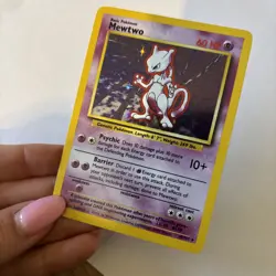 Pokemon Card Mewtwo Holo Base Set 10/102 WOTC 1999 Vintage Rare LP - Image 2