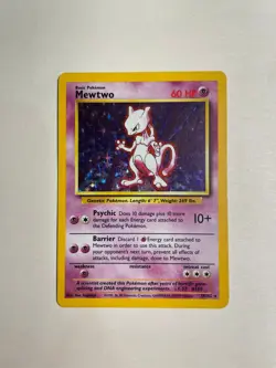 Pokemon Base Set - Mewtwo 10/102 MP WoTC HOLO Card Fossil/Jungle/1999/Rare - Image 1