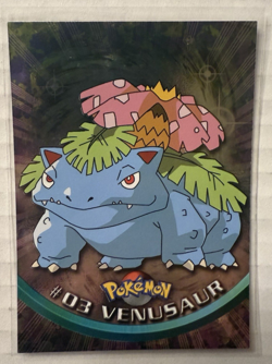 Topps Pokemon #3 Venusaur Card Foil Holo 2000 - Image 1