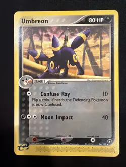 Umbreon 24/100 EX Sandstorm Regular Non-Holo Rare Pokemon TCG Nintendo NM - Image 1