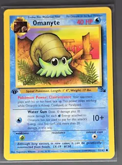 Pokemon TCG 1st Edition Fossil Lot Of 10 Cards Toploaded Vintage 1999 WOTC - Image 2