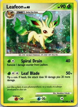 Leafeon Holo Rare Card Majestic Dawn 24/100 LP Pokemon TCG HP - Image 1