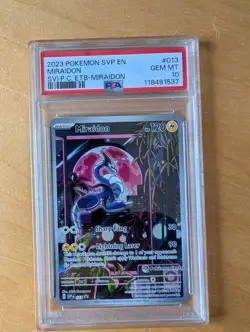 2023 POKEMON SCARLET & VIOLET POKEMON CENTER ETB PROMO SVP #013 MIRAIDON PSA 10 - Image 1