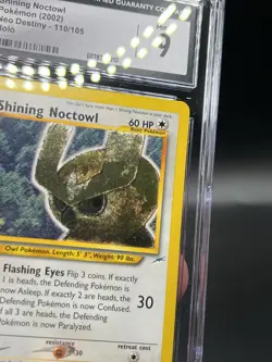 CGC 9 MINT Shining Noctowl 2002 Neo Destiny 110/105 Holo Pokemon Card - Image 2